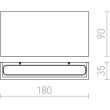 RENDL R12573 TORINO ścienna biała 230V LED 2x5W IP54 3000K