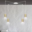 EMIBIG 527/4 LAMPA WISZĄCA TRAKER 4 WH/GOLD