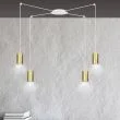 EMIBIG 527/4 LAMPA WISZĄCA TRAKER 4 WH/GOLD