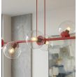 EMIBIG 1645/8 MAGNUS 8 BURGUNDY TRANSPARENT LAMPA WISZĄCA