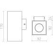 RENDL R12677 AGATE II ścienna matowy biały 230V GU10 2x35W