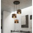 EMIBIG 1653/3PREM KARBON 3 BL BROWN PREM LAMPA WISZĄCA