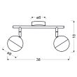 CANDELLUX 92-67760 PARTY LISTWA 2X3W LED RGB GŁÓWKA OKRĄGŁA 1E Z PRZEGUBEM KD SYSTEM CHROM