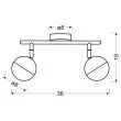 CANDELLUX 92-67760 PARTY LISTWA 2X3W LED RGB GŁÓWKA OKRĄGŁA 1E Z PRZEGUBEM KD SYSTEM CHROM