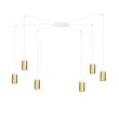 EMIBIG 527/6 LAMPA WISZĄCA TRAKER 6 WH/GOLD