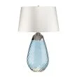 ELSTEAD Lena LENA-TL-L-BLUE-OWSS 2 Light Large Blue Table Lamp with Off-white Shade