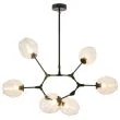 Step into Design ST-1232-6 Lampa wisząca MODERN ORCHID-6 bursztynowo czarna 130 cm