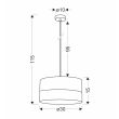 CANDELLUX 31-17536 BIANCO LAMPA WISZĄCA BIAŁY 1X40W E27 ABAŻUR BIAŁY+ORZECHOWY