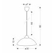 CANDELLUX 31-16768 MANGANO LAMPA WISZĄCA 1X60W E27 KLOSZ BIAŁY Z WZOREM