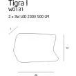 MAXLIGHT W0131 KINKIET TIGRA I BIAŁY, 2x3W