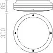 RENDL R10361 SONYA 30 czarna 230V E27 2x18W IP54
