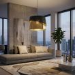 EMIBIG 1708/1 CANVA 1 BLACK GOLD Lampa wisząca