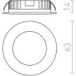 RENDL R10586 INEZ R chrom 12= LED 3W 120° IP44 3000K