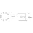ONE LIGHT 10107DF/W Miliu ognioodporny biały wpust COB LED IP65 3000K 7W dimmmable