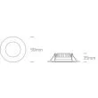 ONE LIGHT 10103T/W/C Odu biały wpust SMD LED 4000K 3W