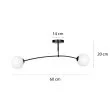 EMIBIG 670/2 PREGOS 2 BLACK LAMPA SUFITOWA