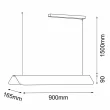ANTIGO Lampa wisząca Agrola Z - Biała (900 mm) 3000K 5207