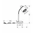 CANDELLUX 41-13774 ALEKSANDRIA LAMPA STOŁOWA CZARNY 1X40W E14 KLOSZ CZARNY+ZŁOTY