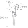 ONE LIGHT 67464G/B Doumena czarna lampa ogrodowa 10W MR16 GU10 IP65 kolec