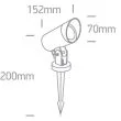 ONE LIGHT 67464G/B Doumena czarna lampa ogrodowa 10W MR16 GU10 IP65 kolec