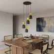 EMIBIG 1739/4PREM GAUDI 4PREM BLACK ORANGE Lampa wisząca