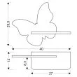 CANDELLUX 21-84880 BUTTERFLY LAMPA KINKIET 5W LED 4000K IQ KIDS MIĘTOWY