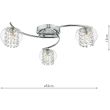 DAR ELM5350 ELMA 3LT SEMI FLUSH POL CHR/ CLR