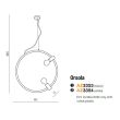 AZZARDO AZ3353 ORSOLA BLACK DECORATIVE PENDANT BLACK
