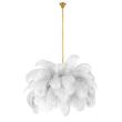 MOOSEE MSE1501100525 lampa wisząca TIFFANY 135 biała mosiądz / naturalne pióra