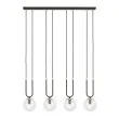 EMIBIG 1114/4 LAMPA WISZĄCA GLAM 4 BLACK/TRANSPARENT