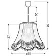 CANDELLUX 31-94523 ARLEKIN ZWIS 35 1X60W E27 NIEBIESKI