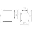 RENDL R11964 MIZZI SQ I ścienna antracyt 230V LED 12W IP54 3000K