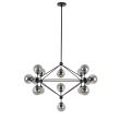 King Home MD10230-15 Lampa wisząca PLANETARIO 15 czarna - klosze dymione