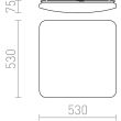 RENDL R12442 SEMPRE SQ 53 sufitowa z czujnikiem mleczny akryl 230V LED 56W 3000K