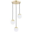 ARGON LIVIA 1416 lampa wisząca 3 pł. mosiądz