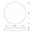 CANDELLUX 12-28815 LINDA LAMPA SUFITOWA PLAFON 21CM 12W LED 4000K KLOSZ BIAŁY