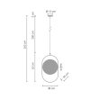 Step into Design 60217A-L Lampa wisząca ELIPSE LED czarna 38 cm