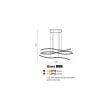 AZZARDO AZ4058 WAVES GOLD DECORATIVE PENDANT GOLD