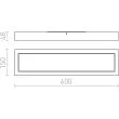 RENDL R12064 STRUCTURAL LED 60x15 natynkowa biała 230V LED 22W 3000K