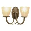 ELSTEAD MINSTER MN2 BLK/GOLD 2Lt Wall Light