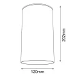 ANTIGO Plafon Arao - Czarny (120 mm) 1178