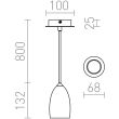 RENDL R12082 BABADES I wisząca nikiel mat 230V GU10 50W