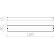 RENDL R11998 MARINA 120 LED ścienna chrom 230V LED 18W IP44 3000K
