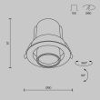 MAYTONI DL095-01-10W3K-B Hidden Downlight czarny