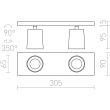 RENDL R12917 KENNY II natynkowa czarna/złota 230V GU10 2x35W