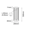 ANTIGO Lampa stojąca ogrodowa Hagi - Antracyt (500 mm) 9906