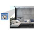 CANDELLUX 2226934 SS-22 CH/TR+BL GU10 50W+LED SMD 2 1W NIEBIESKI 230V CHROM oczko sufitowe lampa sufitowa STAŁA KWADRATOWA SZKŁO TRANSPARENTNE