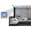CANDELLUX 2226934 SS-22 CH/TR+BL GU10 50W+LED SMD 2 1W NIEBIESKI 230V CHROM oczko sufitowe lampa sufitowa STAŁA KWADRATOWA SZKŁO TRANSPARENTNE