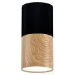 CANDELLUX 2282862 LAMPA SUFITOWA TUBA 1X50W GU10 DREWNIANY+CZARNY ŚR. 5,8 CM