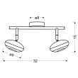 CANDELLUX 92-67562 SKIPPER LISTWA 2X6W LED COB GŁÓWKA OKRĄGŁA 1E Z PRZEGUBEM KD SYSTEM CHROM